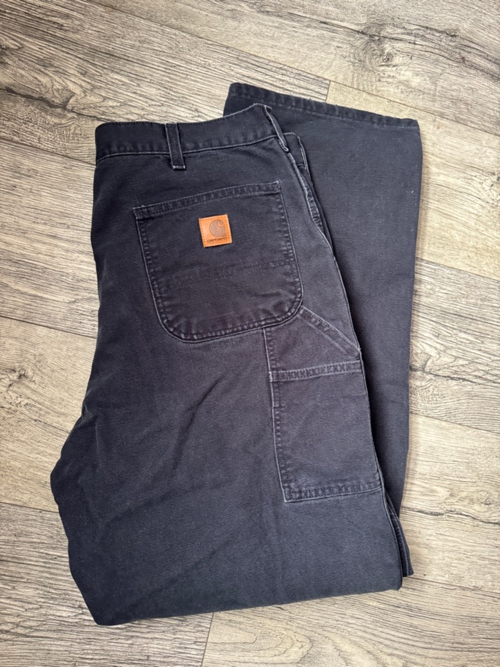 Carhartt Black Utility Work Pants with Logo Patch